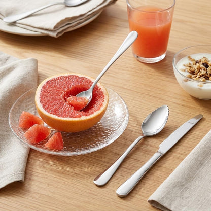 3 Pcs Grapefruit Spoon & Knife Set Stainless Steel Grapefruit Spoons with Serrated Edge Fruit Knife Grapefruit Utensils Tool for Citrus, Kiwi,Dessert, Avocado & More