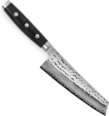 HD 5.5" Prep Knife - Made in Japan - VG10 Hammered Damascus Stainless Steel Utility Knife