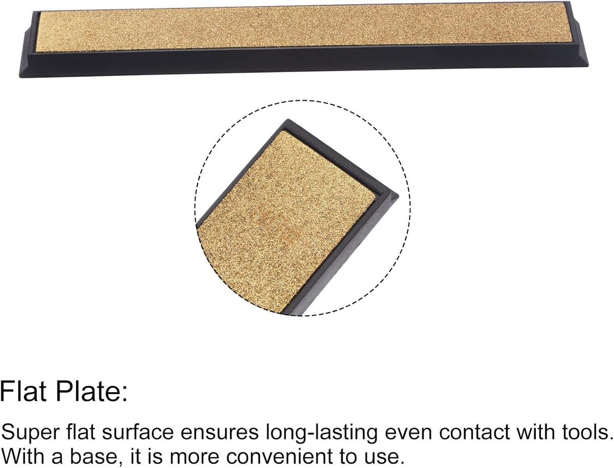 Diamond Sharpening Stone, 6" x 0.8" (150mm x 20mm) 80 Grits Titanium Coated Whetstone Sharpener Grinding Plate Hand Tool