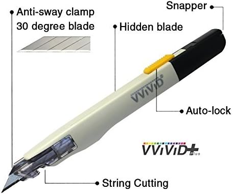 VViViD Premium Retractable Precision Balanced Multi-Use Utility Cutting Knife for Automotive Vinyl Wraps (1 Pack)