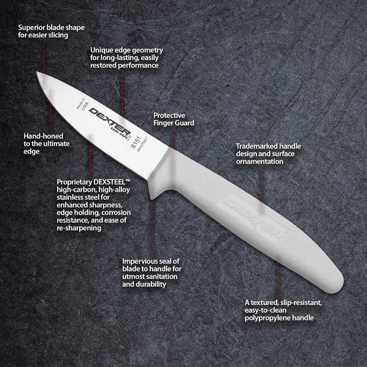3½" Vegetable Knife, S151PCP, SANI-Safe Series
