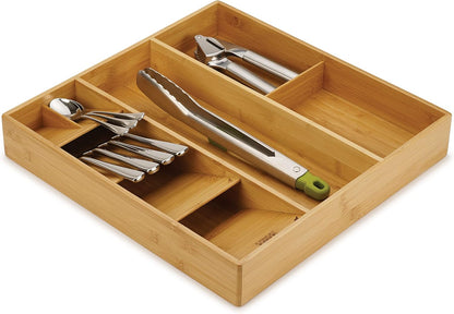 DrawerStore Compact Knife Organizer, holds up to 9 knives, Kitchen Organization & Drawer Storage, Bamboo