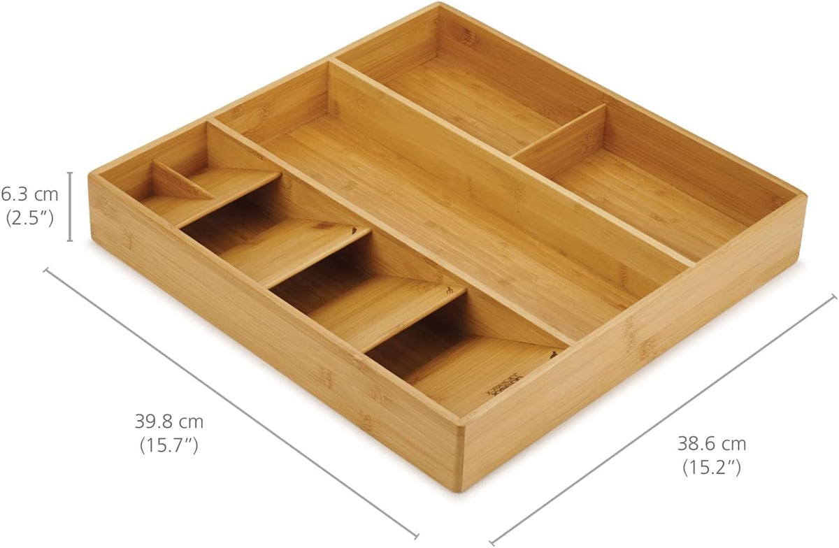 DrawerStore Compact Knife Organizer, holds up to 9 knives, Kitchen Organization & Drawer Storage, Bamboo