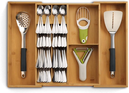 DrawerStore Compact Knife Organizer, holds up to 9 knives, Kitchen Organization & Drawer Storage, Bamboo