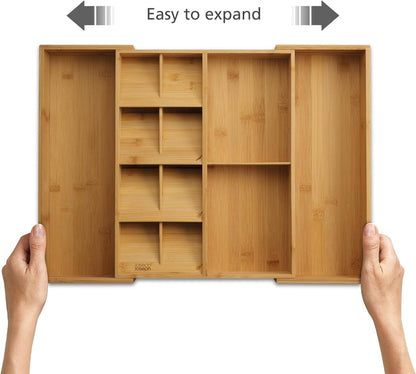 DrawerStore Compact Knife Organizer, holds up to 9 knives, Kitchen Organization & Drawer Storage, Bamboo