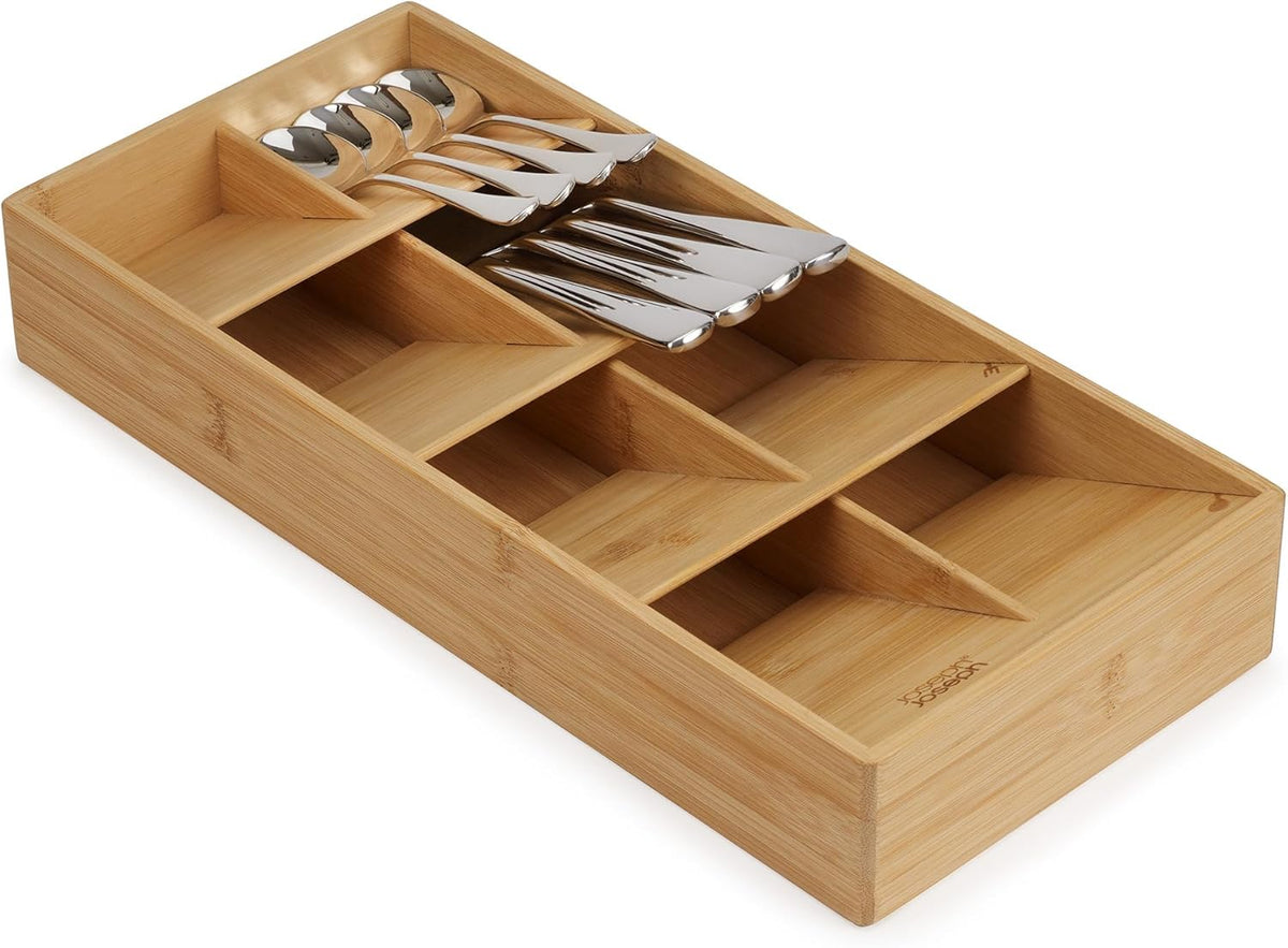 DrawerStore Compact Knife Organizer, holds up to 9 knives, Kitchen Organization & Drawer Storage, Bamboo