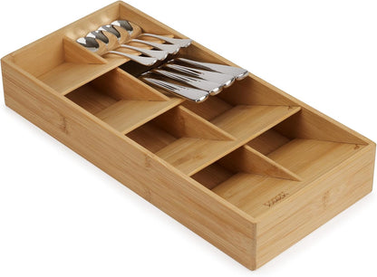 DrawerStore Compact Knife Organizer, holds up to 9 knives, Kitchen Organization & Drawer Storage, Bamboo
