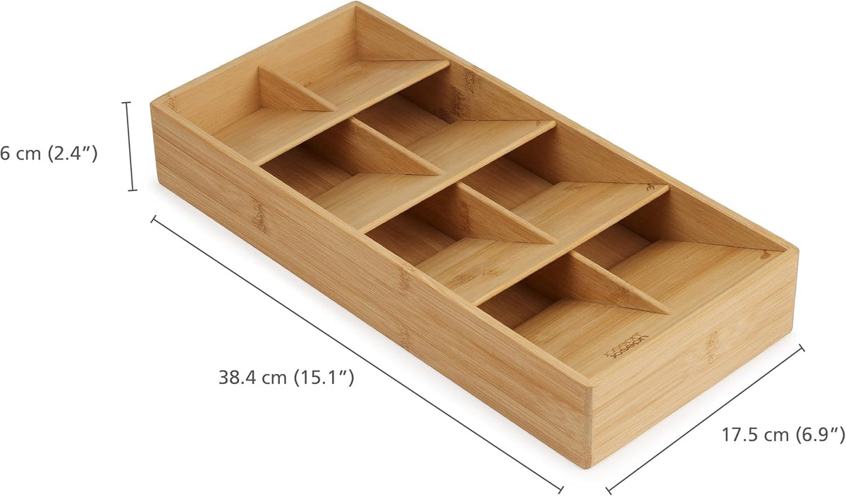DrawerStore Compact Knife Organizer, holds up to 9 knives, Kitchen Organization & Drawer Storage, Bamboo