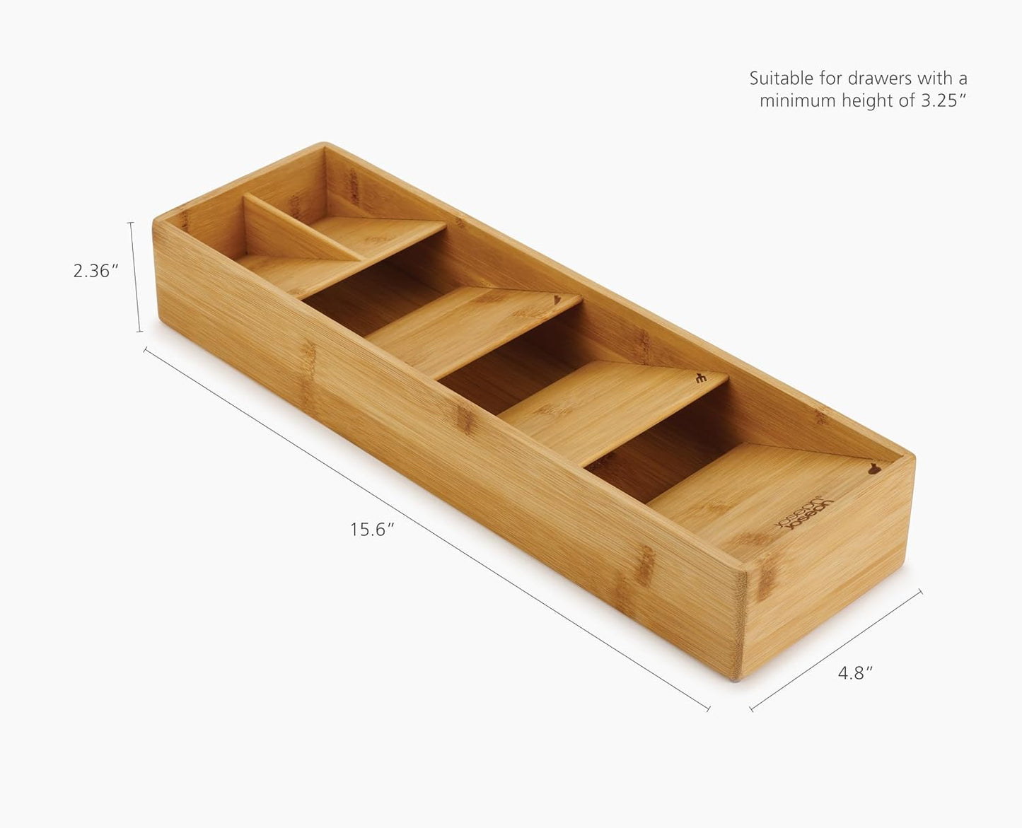 DrawerStore Compact Knife Organizer, holds up to 9 knives, Kitchen Organization & Drawer Storage, Bamboo