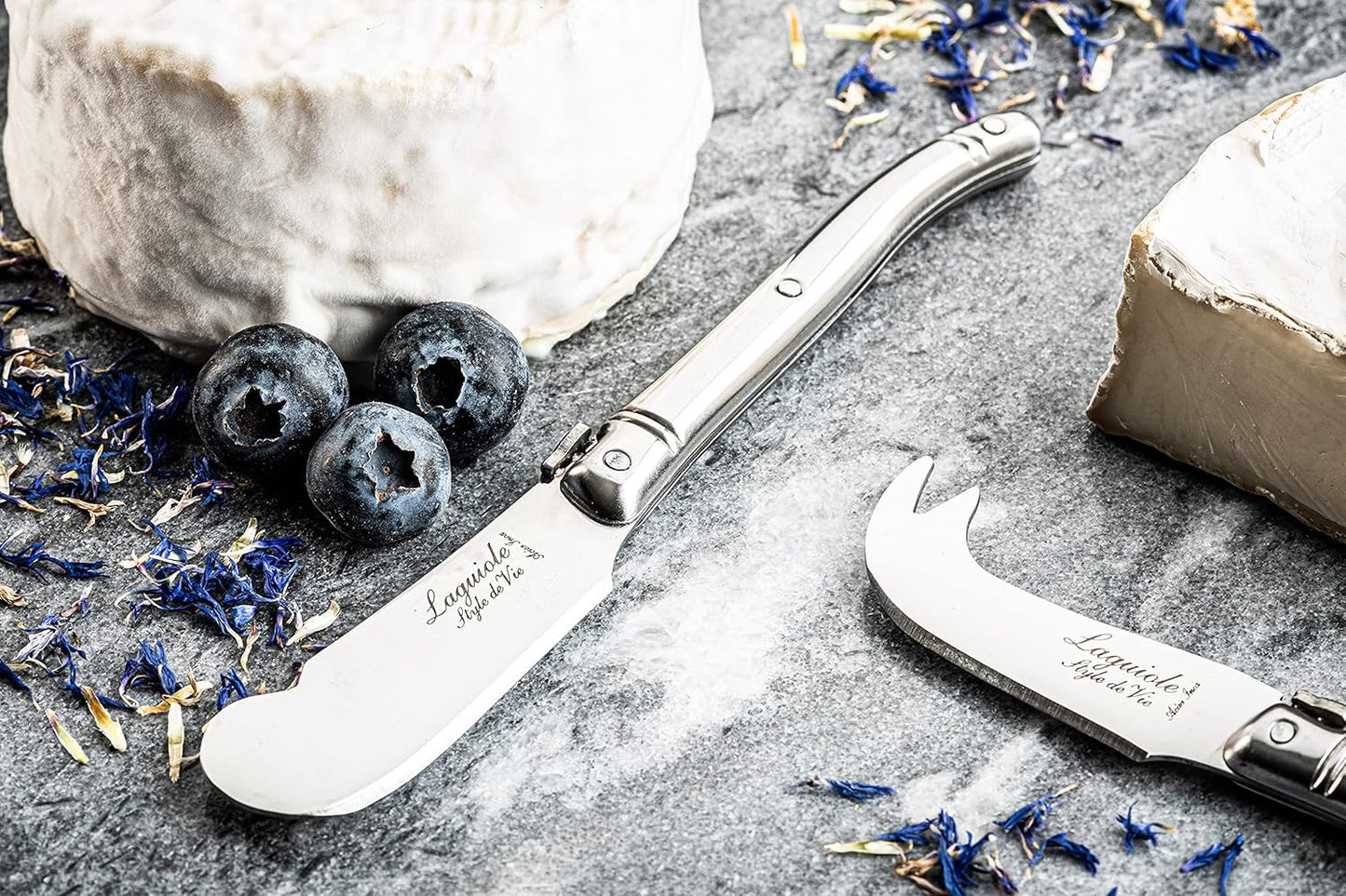 Cheese Knife Set - Premium Line Cheese Knives Set with Charcuterie Board - Dishwasher Safe - Premium Tableware