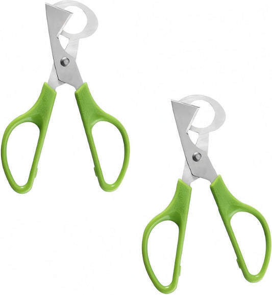 Green Quail Egg Cutter Scissors Kitchen Shears Tool-2 Pcs