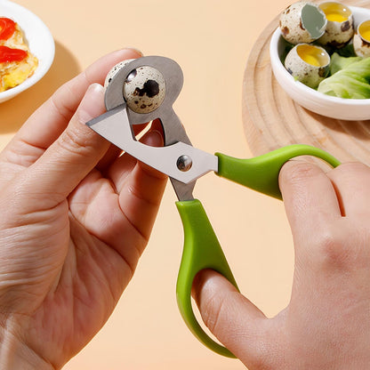 Green Quail Egg Cutter Scissors Kitchen Shears Tool-2 Pcs
