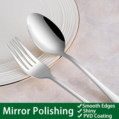 24 PCs Silverware Set Service for 4, Kitchen And Dining Eating Utensils Set