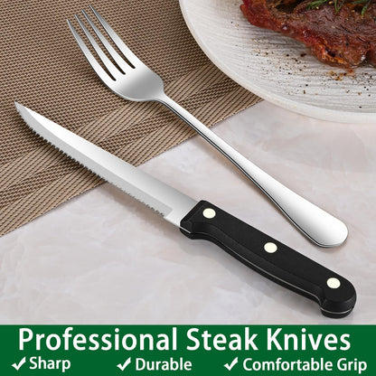 24 PCs Silverware Set Service for 4, Kitchen And Dining Eating Utensils Set