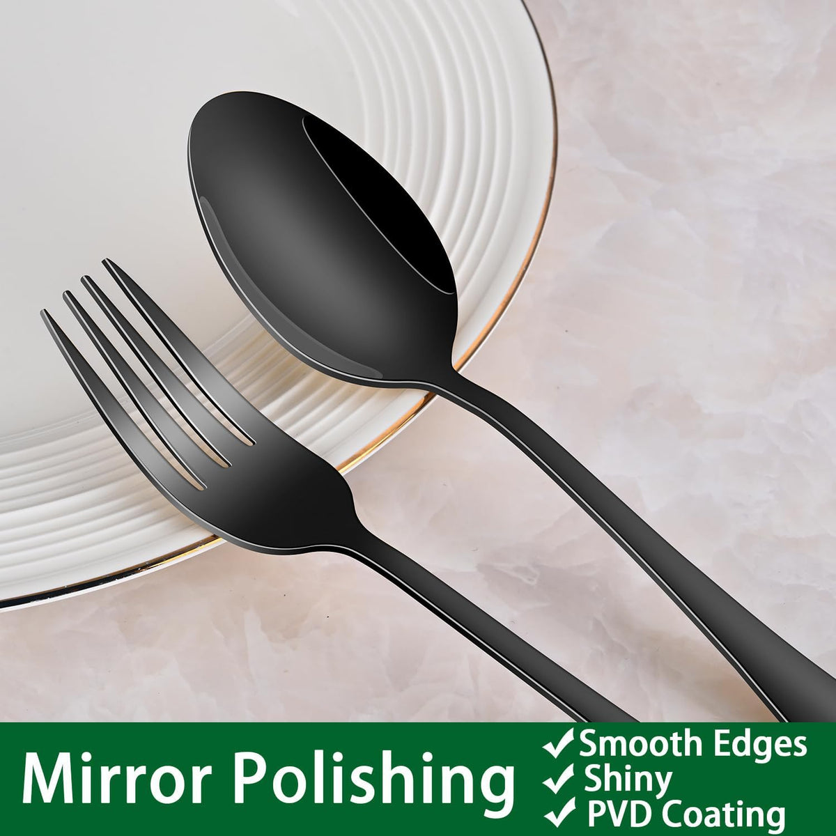 24 PCs Silverware Set Service for 4, Kitchen And Dining Eating Utensils Set