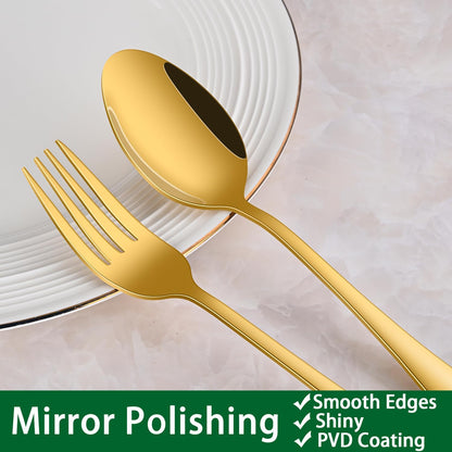 24 PCs Silverware Set Service for 4, Kitchen And Dining Eating Utensils Set