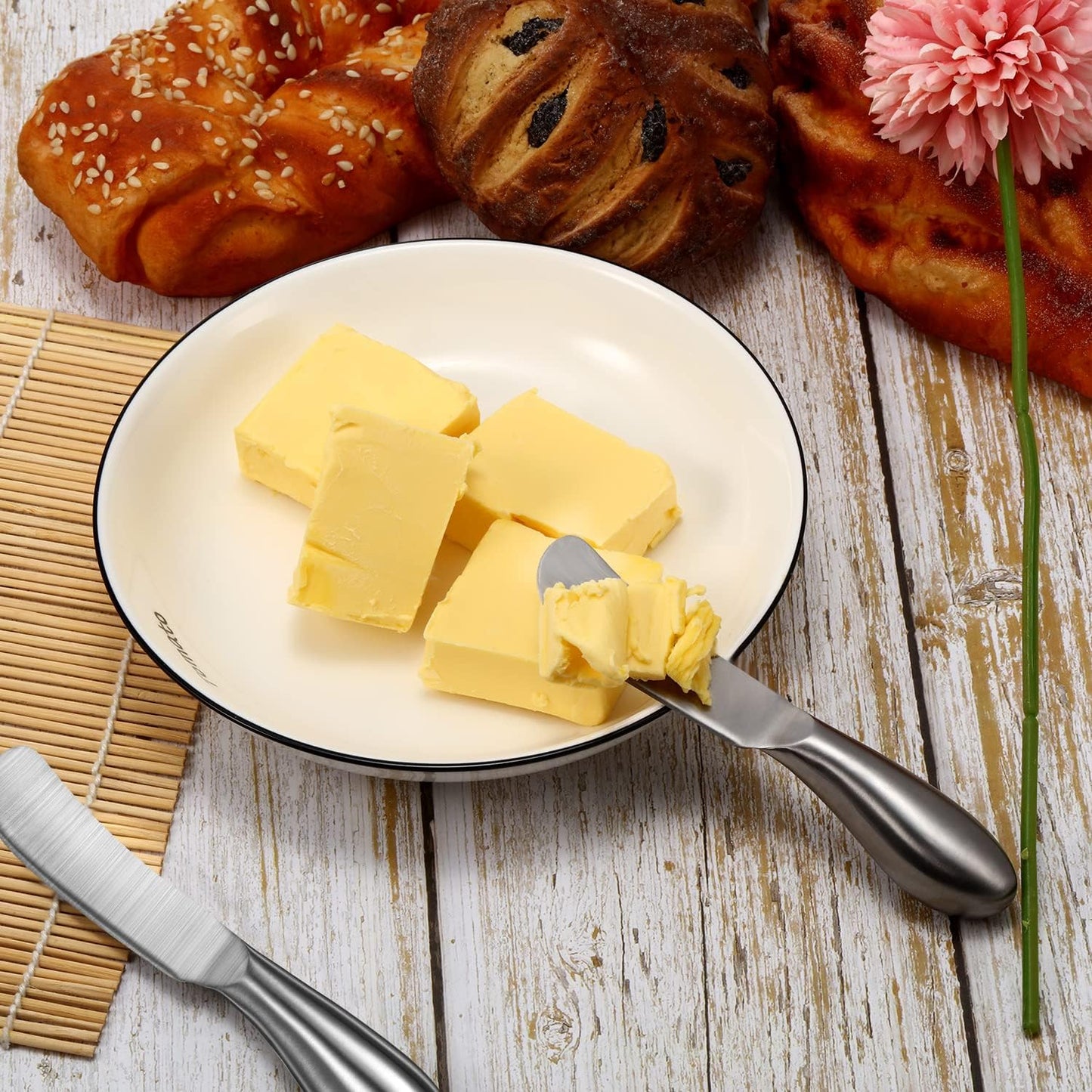 8 Piece Stainless Steel Butter Knives, Cheese Spreaders for Cold Butter, Cream, Jam, Pastry, Dishwasher Safe Utensils, Cheese Knife for Kitchen, Restaurant Party, Wedding Housewarming