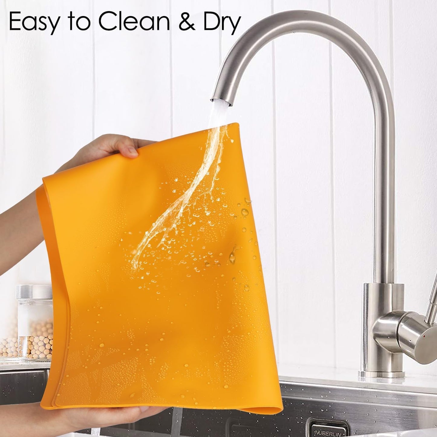 Extra Large Dark Green Countertop Mat - Silicone Table Kitchen Desk Mat - Non-Slip & Heat Resistant - Dinner Placemat Pastry Dough Rolling Mat - Colors B