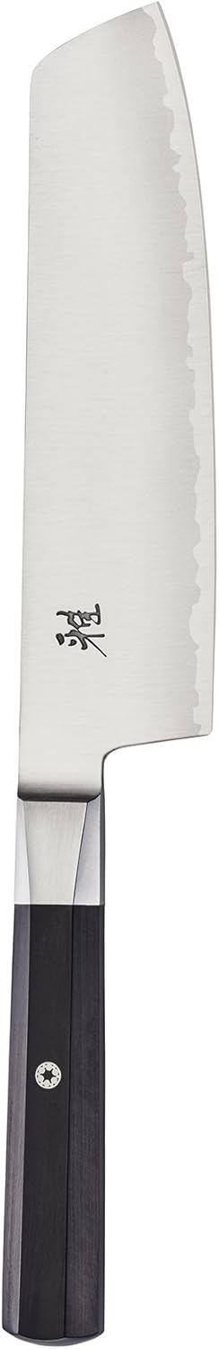 Koh Nakiri Knife,Black/Stainless Steel,6.5"