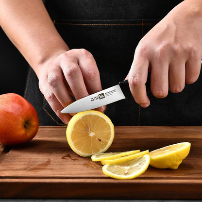 Acciaio High Carbon Stainless Steel 3 Piece Tomato Knife Set (Black)