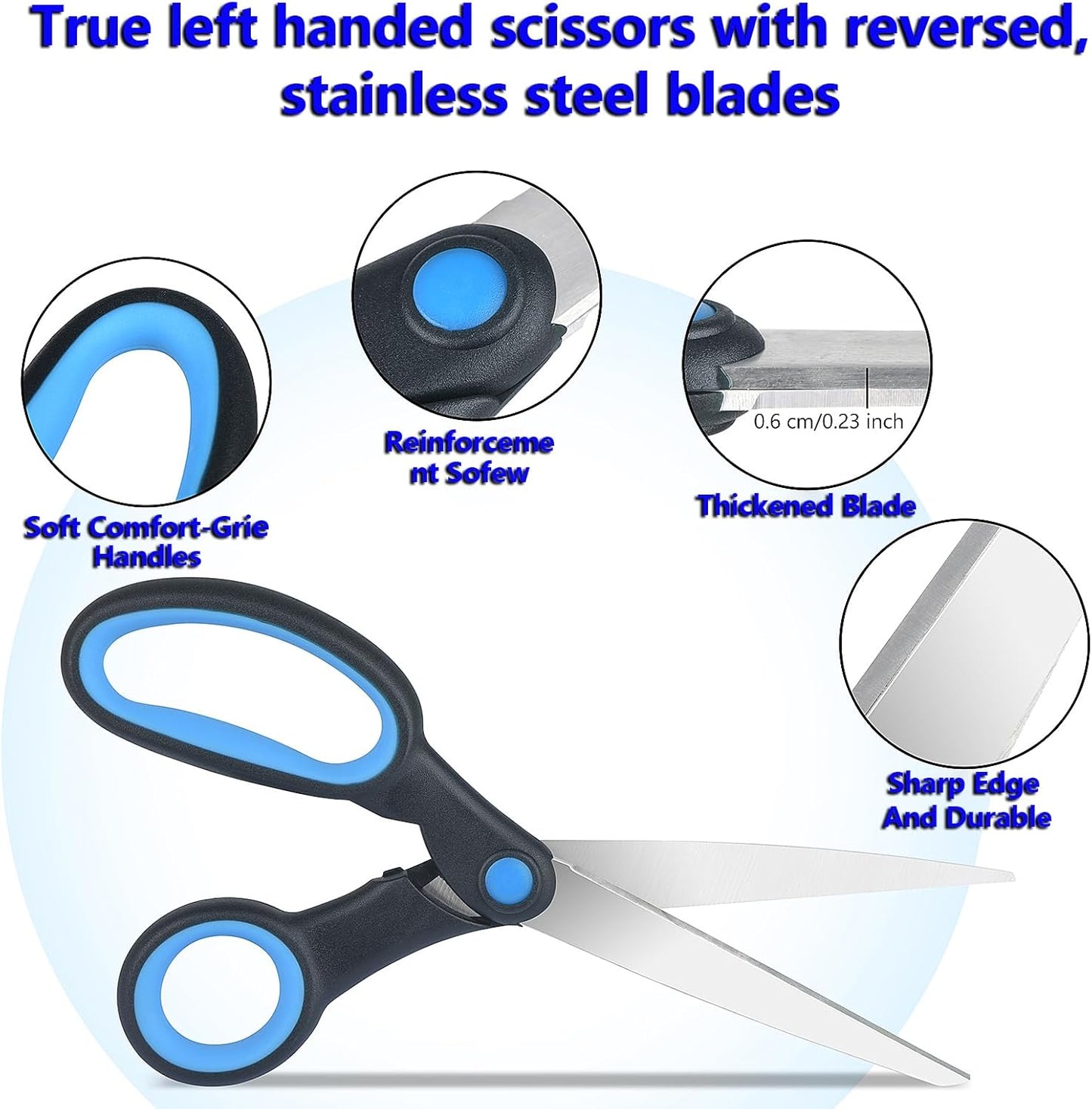 Left Handed Kitchen Scissors Poultry Shears，Can Opener, Peeler Set (4 in 1) | Lefty Kitchen Tools Utensils for Left Hand People/Adults