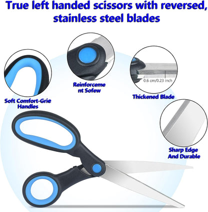 Left Handed Kitchen Scissors Poultry Shears，Can Opener, Peeler Set (4 in 1) | Lefty Kitchen Tools Utensils for Left Hand People/Adults