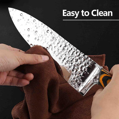 Kitchen Knife Sets with Block, 15-Piece High Carbon Stainless Steel Knife Block Set with Sharpener, Ultra-Sharp kitchen knives with Triple Rivet Wood Handle Perfect for Cooking Cut