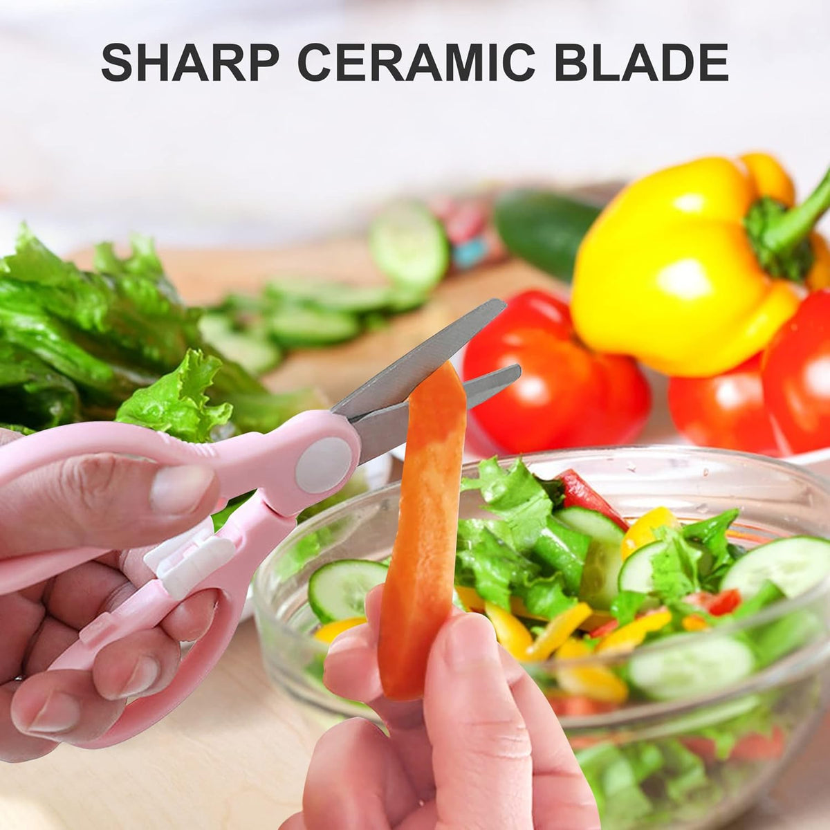 Portable Baby Food Scissors Toddler Feeding Shears with Safety Lock, Food Grade Stainless Steel Material Food Supplement Scissors Suitable for Chicken Poultry Fish Meat Herbs noodles (Blue)