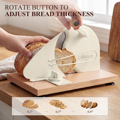 Manual Bread Slicer for Homemade Bread,Even Slicing from Thin to Thick