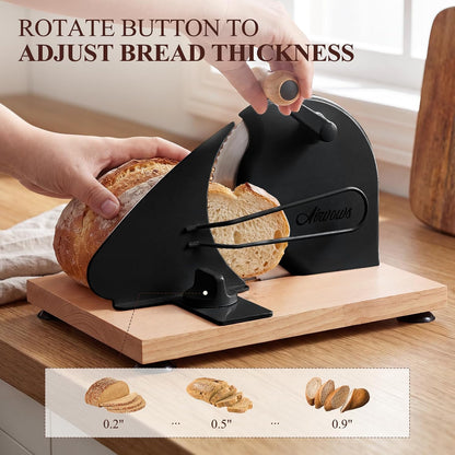 Manual Bread Slicer for Homemade Bread,Even Slicing from Thin to Thick