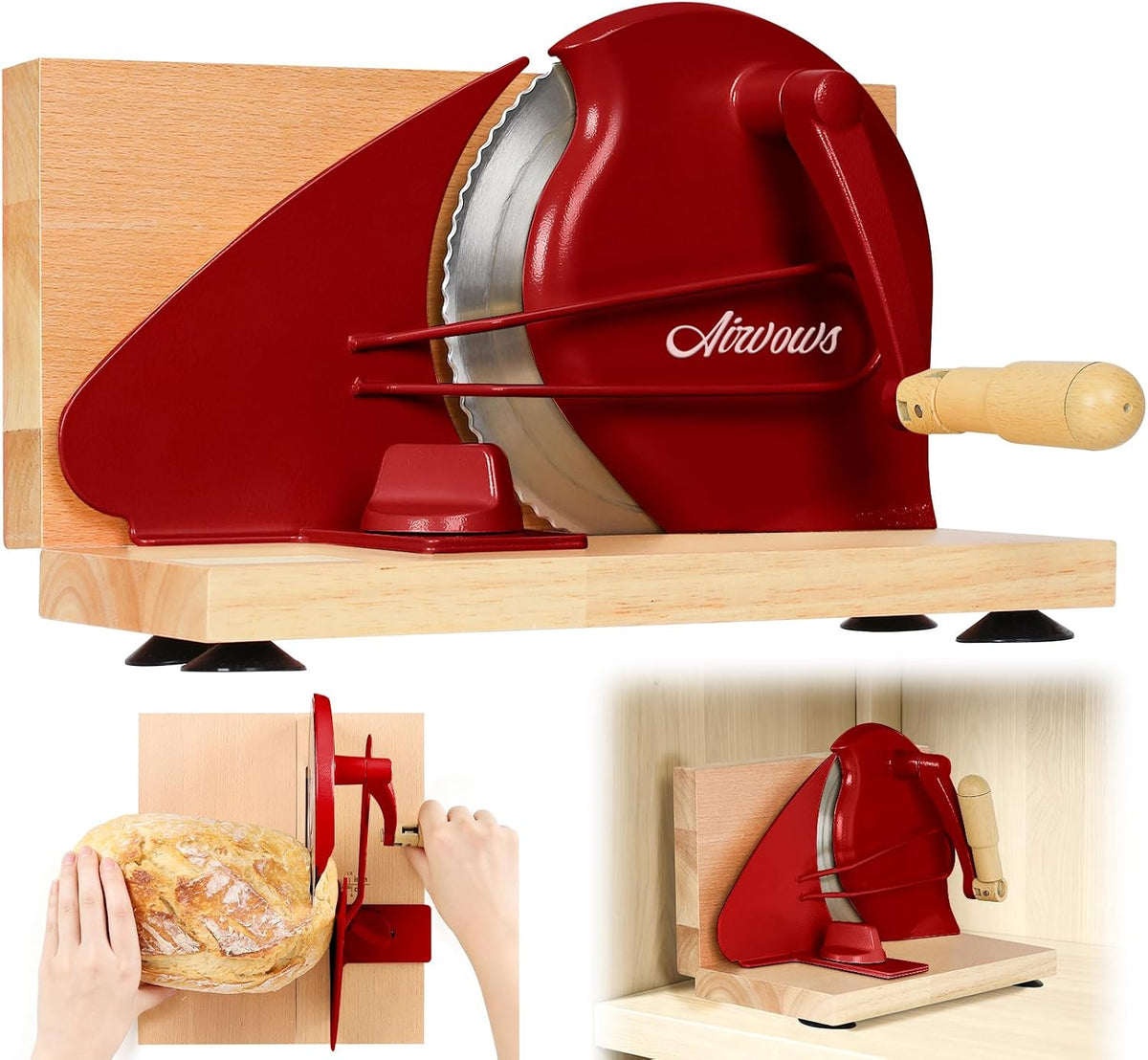 Manual Bread Slicer for Homemade Bread,Even Slicing from Thin to Thick