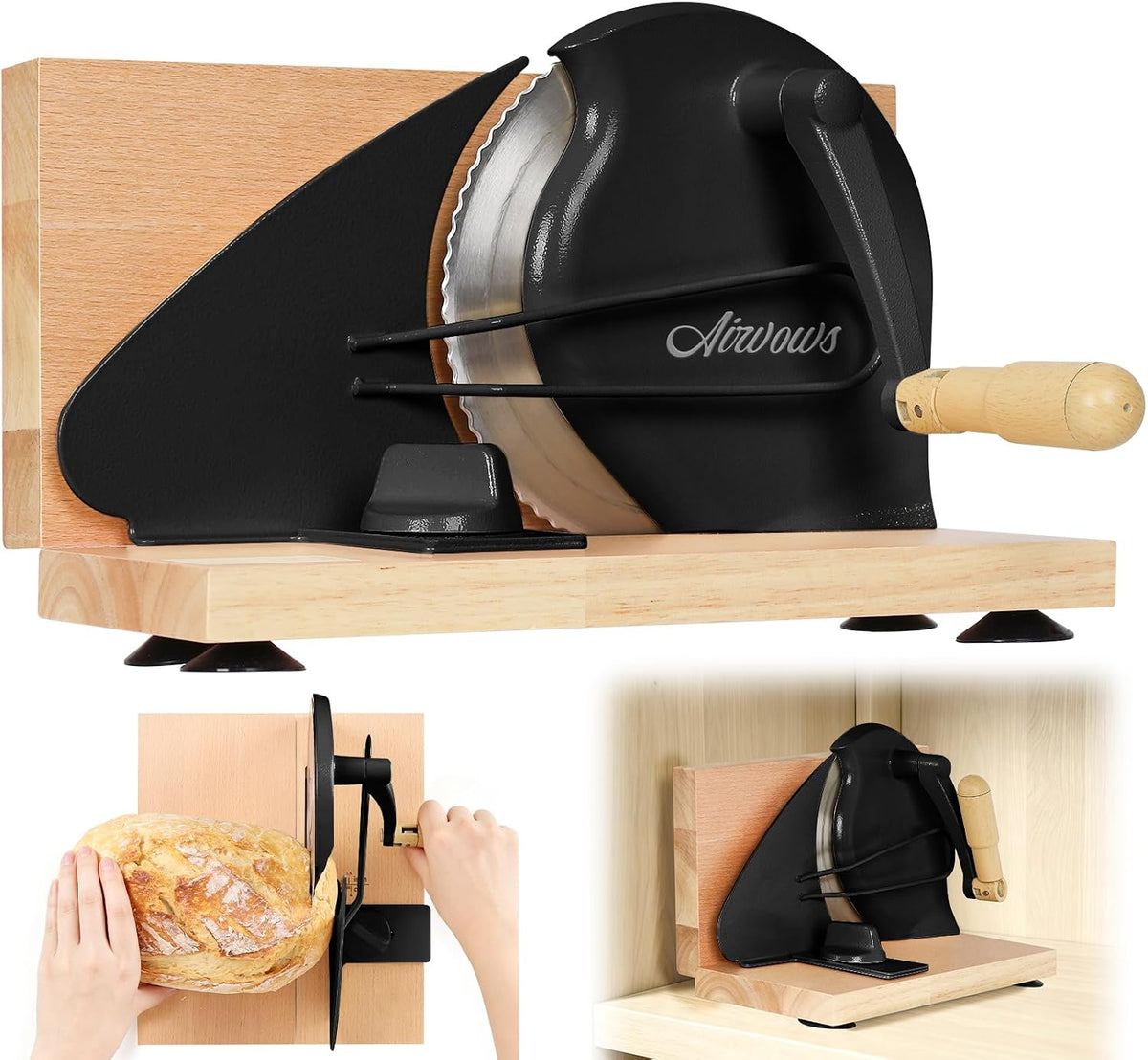 Manual Bread Slicer for Homemade Bread,Even Slicing from Thin to Thick