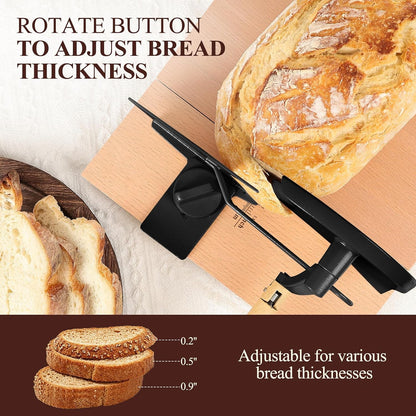 Manual Bread Slicer for Homemade Bread,Even Slicing from Thin to Thick