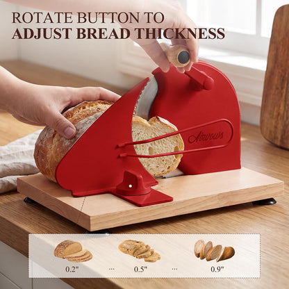 Manual Bread Slicer for Homemade Bread,Even Slicing from Thin to Thick