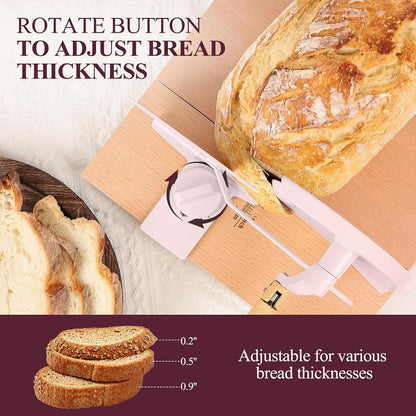 Manual Bread Slicer for Homemade Bread,Even Slicing from Thin to Thick