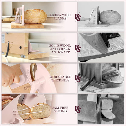 Manual Bread Slicer for Homemade Bread,Even Slicing from Thin to Thick
