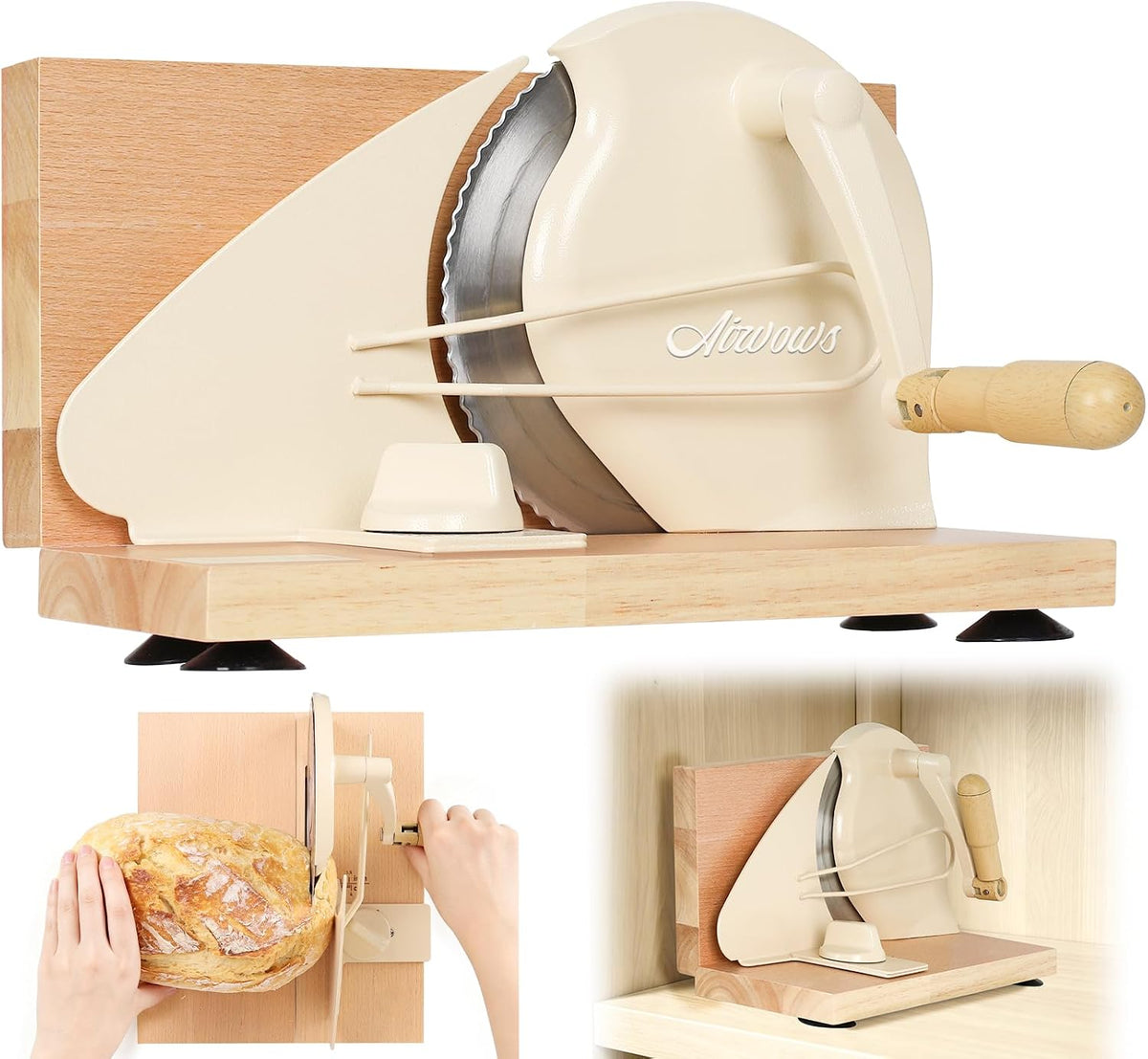 Manual Bread Slicer for Homemade Bread,Even Slicing from Thin to Thick