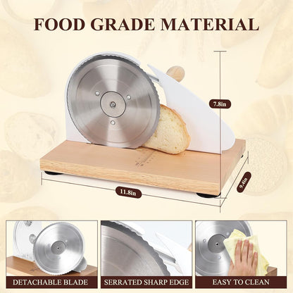 Manual Bread Slicer for Homemade Bread,Even Slicing from Thin to Thick