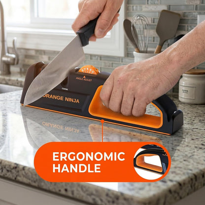 5 Precision Adjust Knife Sharpener- 3-Stage Premium Kitchen Knife Sharpener | Manual Knife Sharpening with Adjustable Angles – Repair, Restore & Polish Any Dull Blade in Minutes