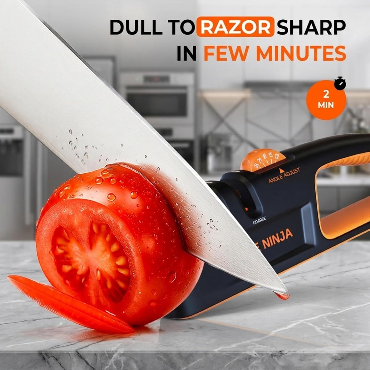 5 Precision Adjust Knife Sharpener- 3-Stage Premium Kitchen Knife Sharpener | Manual Knife Sharpening with Adjustable Angles – Repair, Restore & Polish Any Dull Blade in Minutes