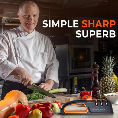5 Precision Adjust Knife Sharpener- 3-Stage Premium Kitchen Knife Sharpener | Manual Knife Sharpening with Adjustable Angles – Repair, Restore & Polish Any Dull Blade in Minutes