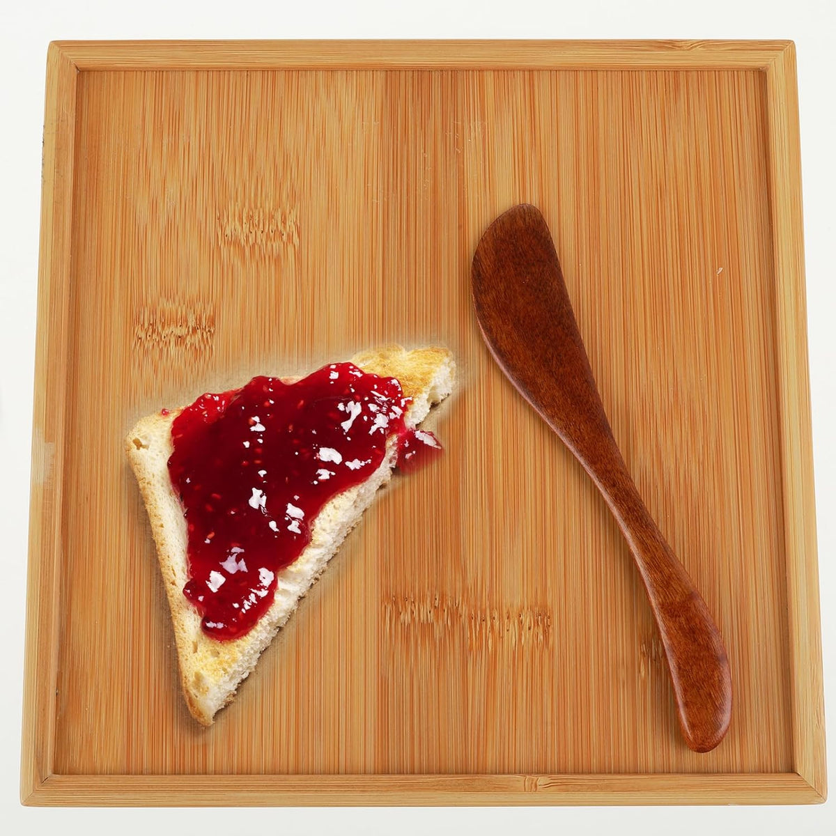 4Pcs Wooden Butter Knife, 6 Inch Jam Spreader Knives Jelly Cheese Spreaders Reddish Brown Condiment Knives Sandwich Spreaders for Kitchen