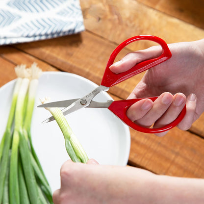 Original Unlimited Kitchen Scissors All Purpose Kitchen Shears With Comfortable Handles, Red