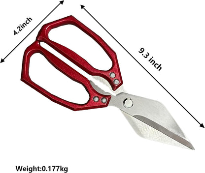 Heavy Duty Kitchen Scissors for Food Thickened Stainless Steel Kitchen Shears, Ultra Sharp Multipurpose Cooking Scissors for Cutting Poultry Bones, Fish, Vegetables, Meat Scissors Heavy Duty(Red)