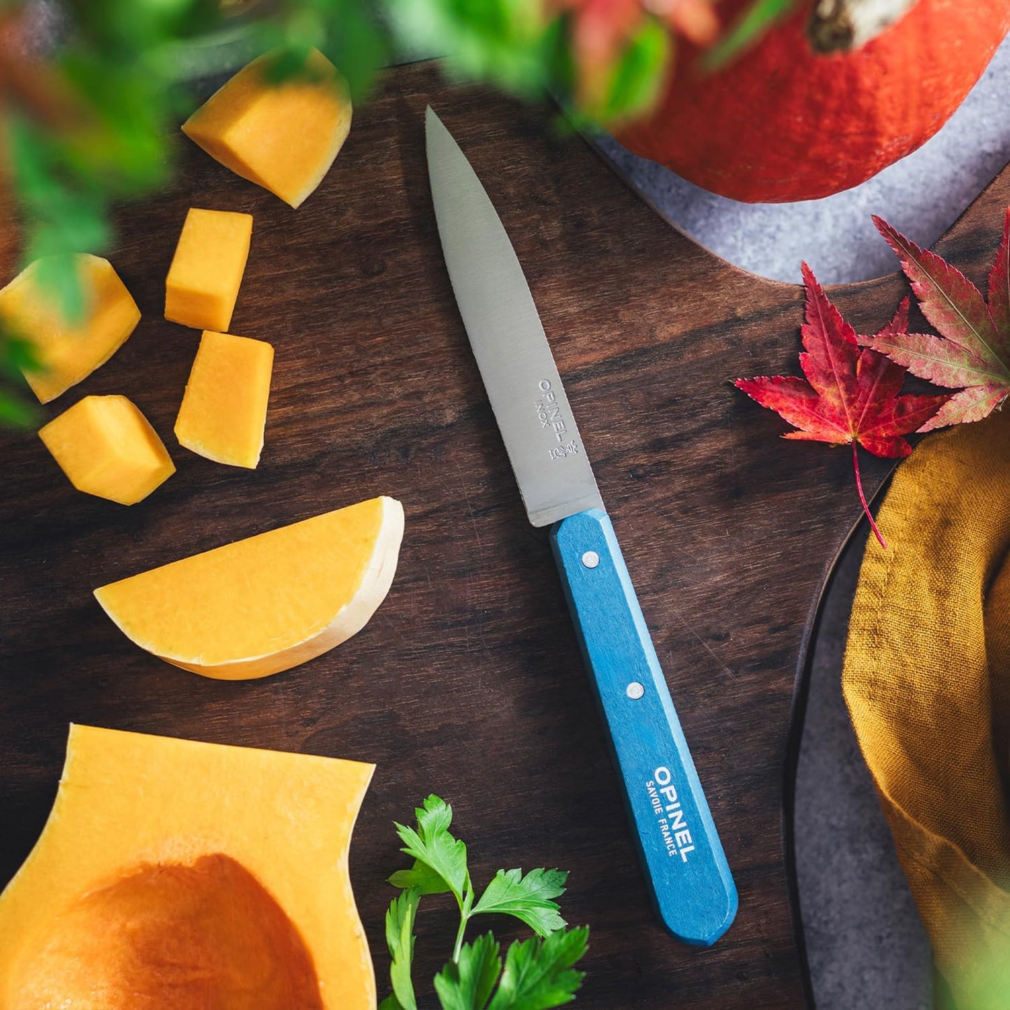 No. 112 Paring Knives 2 Piece Set, Sandvik 12C27 Steel Everyday Use Prep Knives for Chopping, Peeling, Slicing, Trimming, Stabilized Sustainably Harvested Beechwood Handles, Made in France
