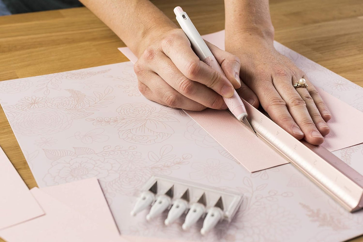 Self Healing Cutting Mat - Mat for use with TrueControl Knife, Rotary Cutter, Craft Knife, Xacto Knife - 12" x 12", Decorative, 2X Healing, Extra-Thick Cutting Mat, Rose