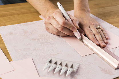 Self Healing Cutting Mat - Mat for use with TrueControl Knife, Rotary Cutter, Craft Knife, Xacto Knife - 12" x 12", Decorative, 2X Healing, Extra-Thick Cutting Mat, Rose