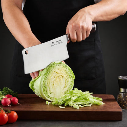 Cleaver Knife 7 Inch Meat Cleaver, Japanese High Carbon Stainless Steel Butcher Knife with Ergonomic Handle, Ultra Sharp Chopping Knife, Kitchen Gadgets for Home/Restaurant, Dads Gifts