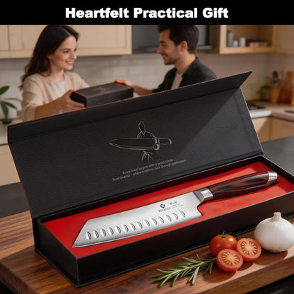 Cleaver Knife 7 Inch Meat Cleaver, Japanese High Carbon Stainless Steel Butcher Knife with Ergonomic Handle, Ultra Sharp Chopping Knife, Kitchen Gadgets for Home/Restaurant, Dads Gifts