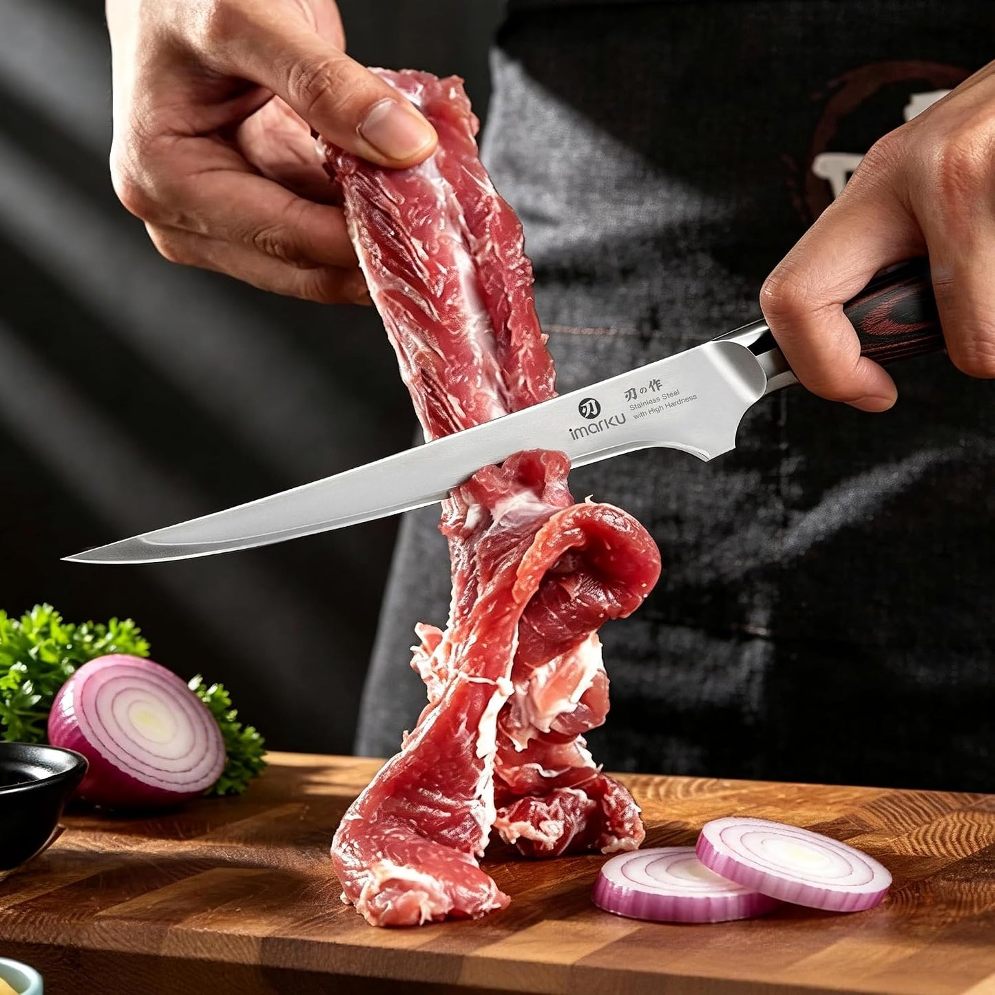 Cleaver Knife 7 Inch Meat Cleaver, Japanese High Carbon Stainless Steel Butcher Knife with Ergonomic Handle, Ultra Sharp Chopping Knife, Kitchen Gadgets for Home/Restaurant, Dads Gifts